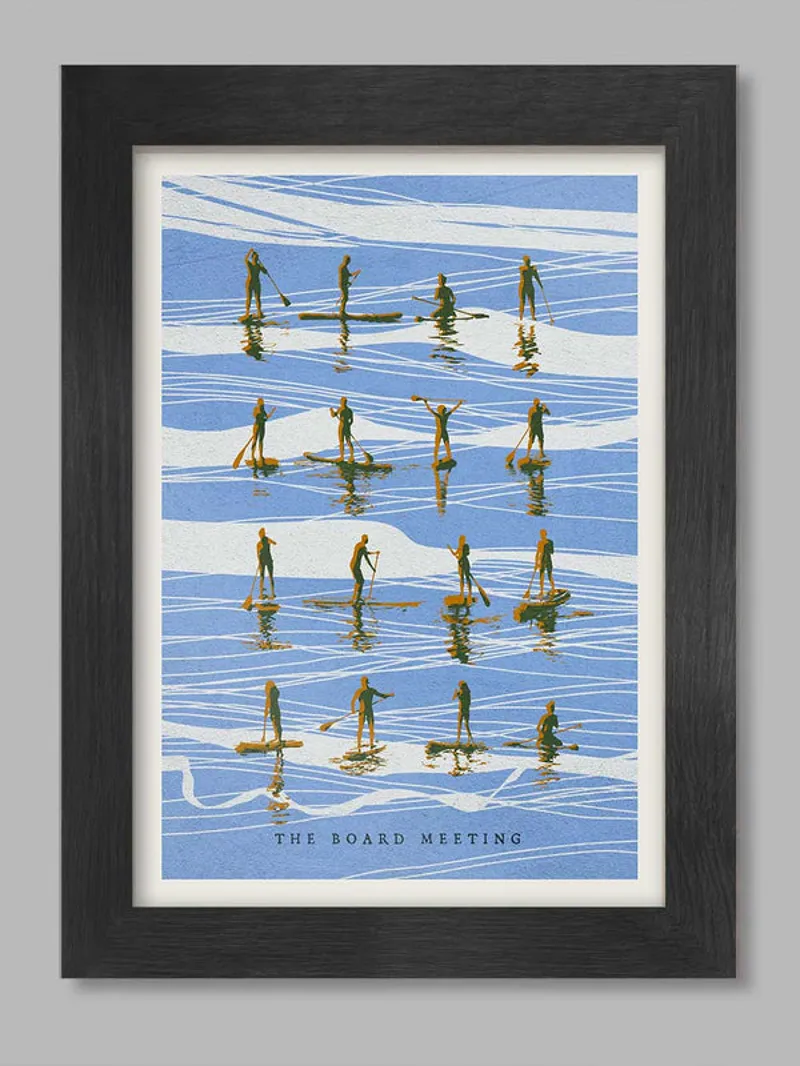 Board Meeting - A4 Framed Poster Print